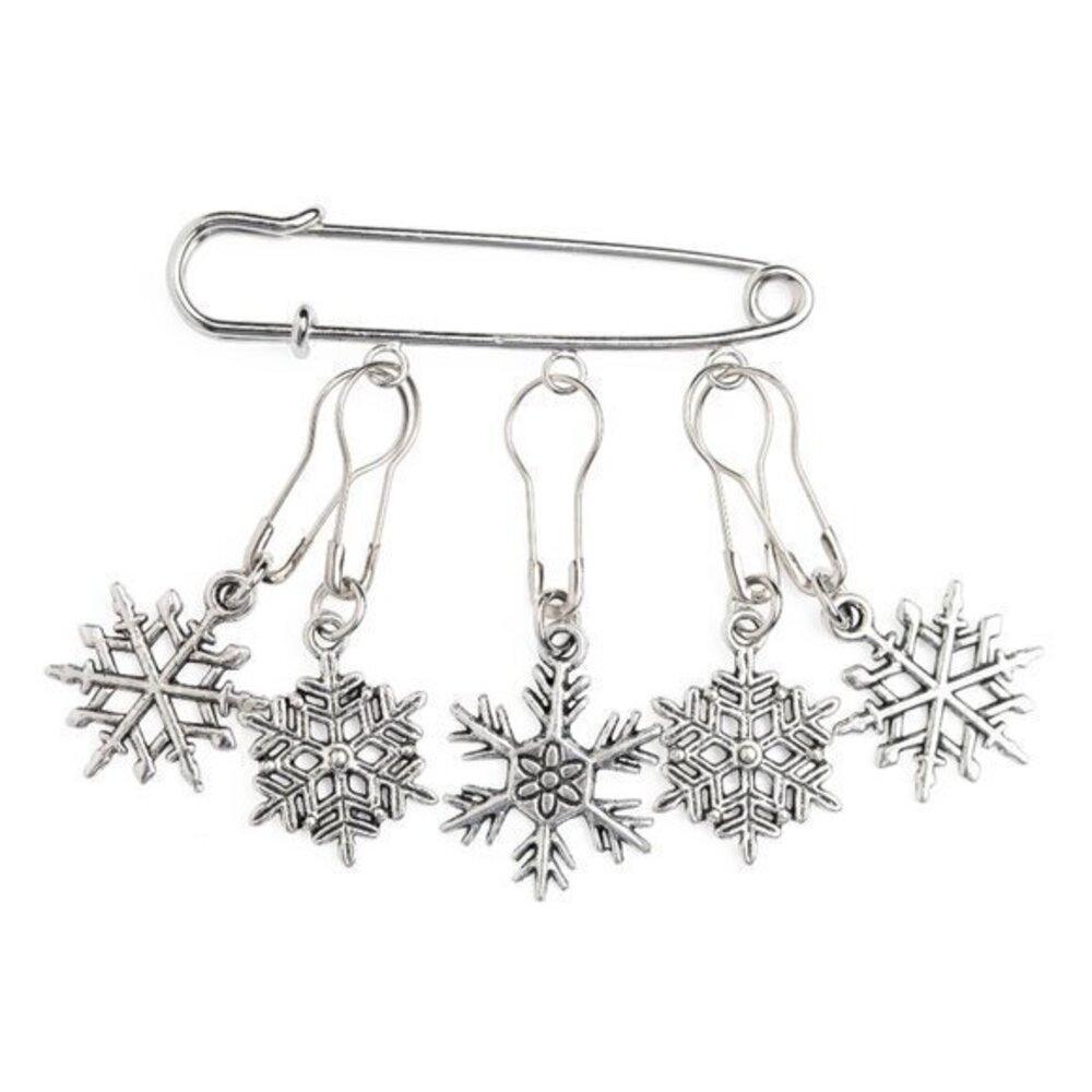 Stitch Markers Knitting Crochet Metal Snowflake Set Gifts for Knitters